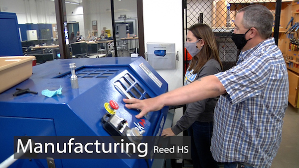  Teacher and Student in the Reed High School Manufacturing Lab